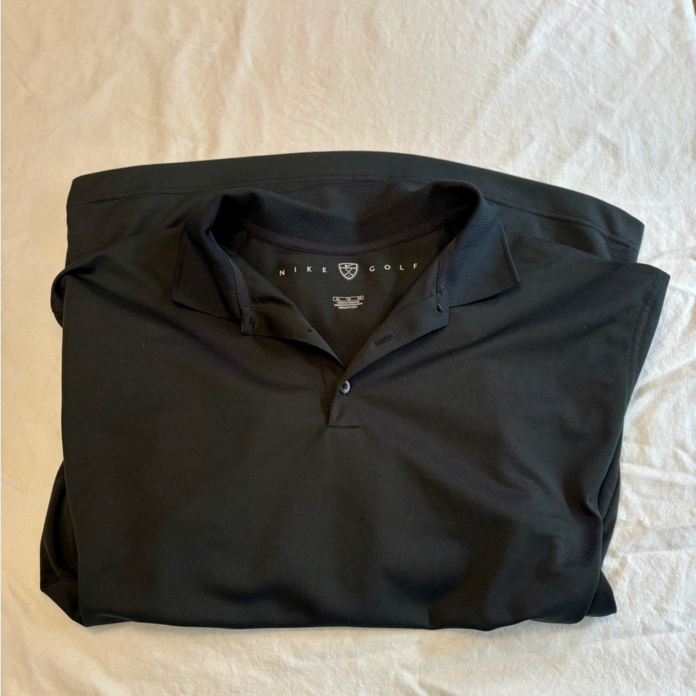 Nike Men's Black Long Sleeve Golf Dry-fit Polo - Picture 5 of 8
